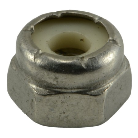 MIDWEST FASTENER Nylon Insert Lock Nut, #8-32, 18-8 Stainless Steel, Not Graded, 100 PK 05286